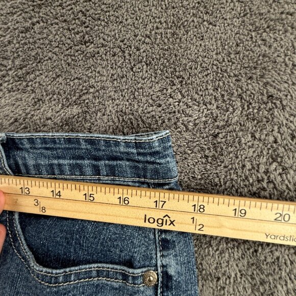 COS Jeans Denim Women Blue Size 16 Ramie Blend Floral Capri Crop ACTL 35x19.5 - Picture 12 of 15